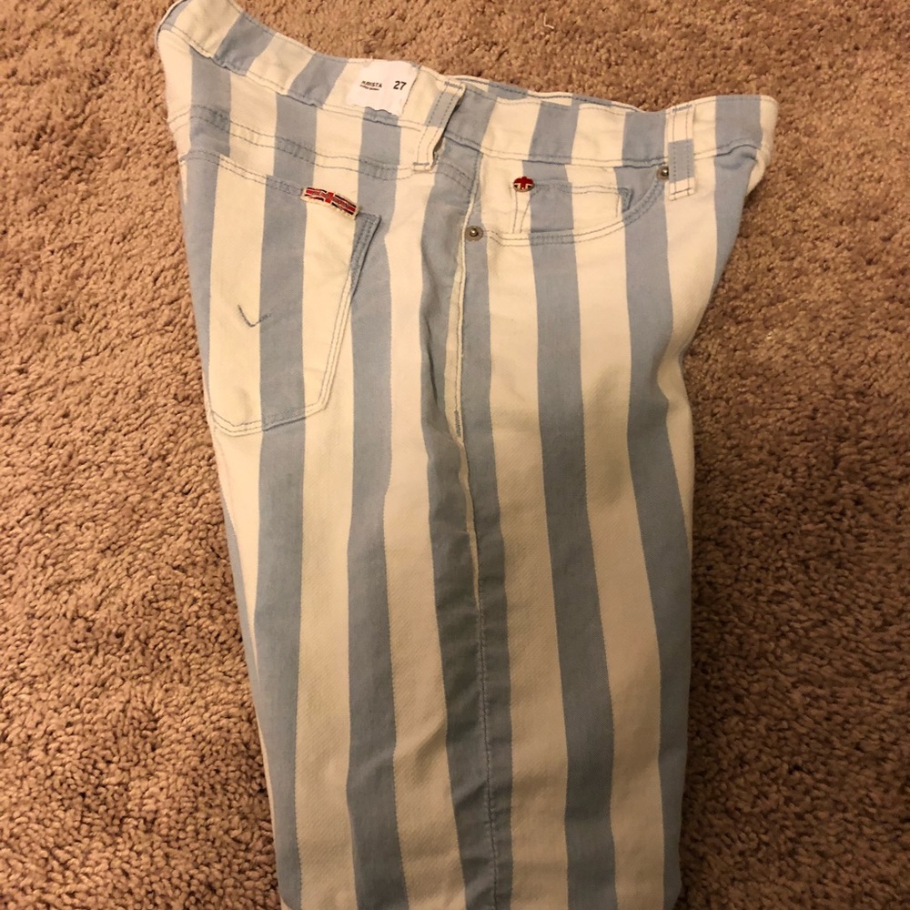 Stripped Hudson jeans